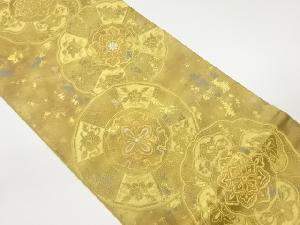 引箔変わり華紋に鏡裏模様織出し袋帯